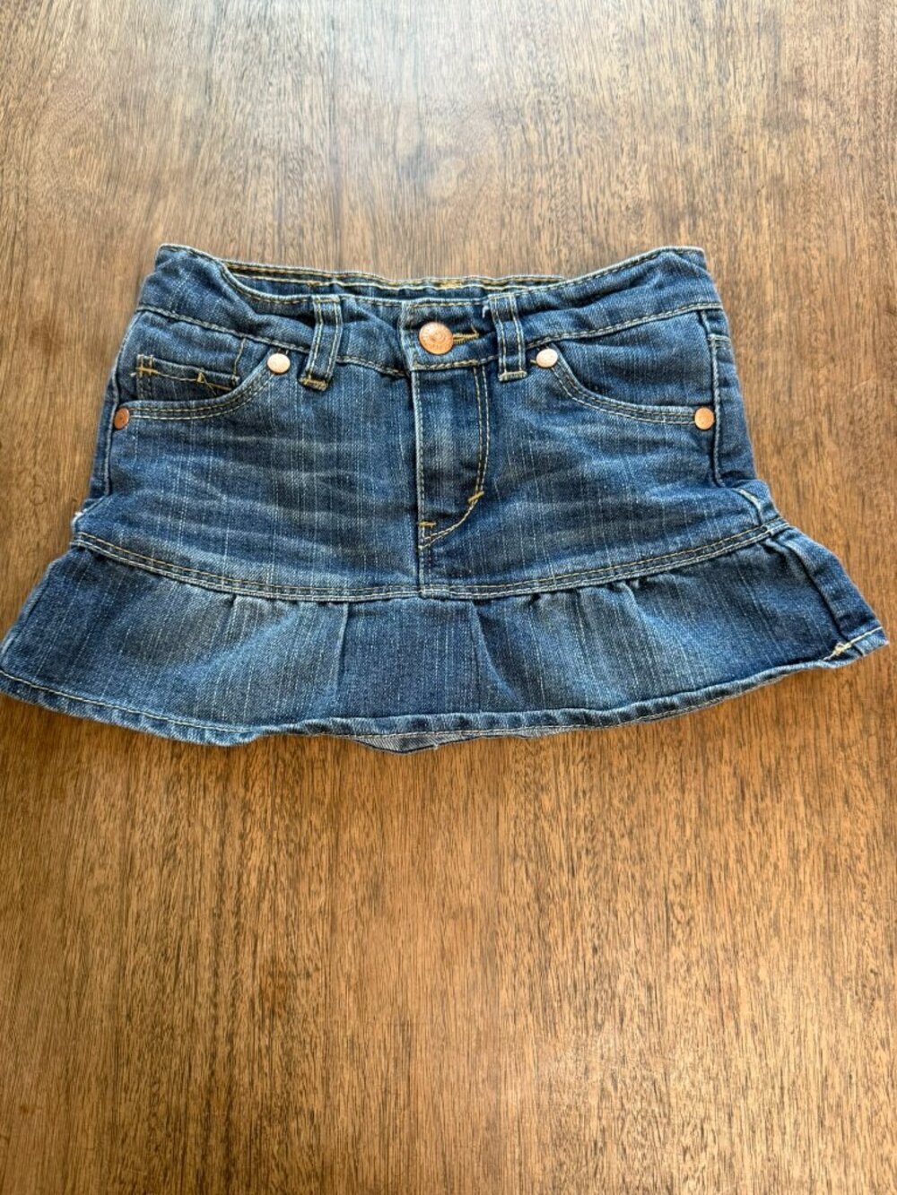 Girls- Levi's Blue Denim Jean Skort Size 2T with Adjustable Waist